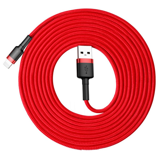 Câble de Données et de Charge USB-A - Lightning Baseus Cafule, 18W, 3m, Rouge CALKLF-R09