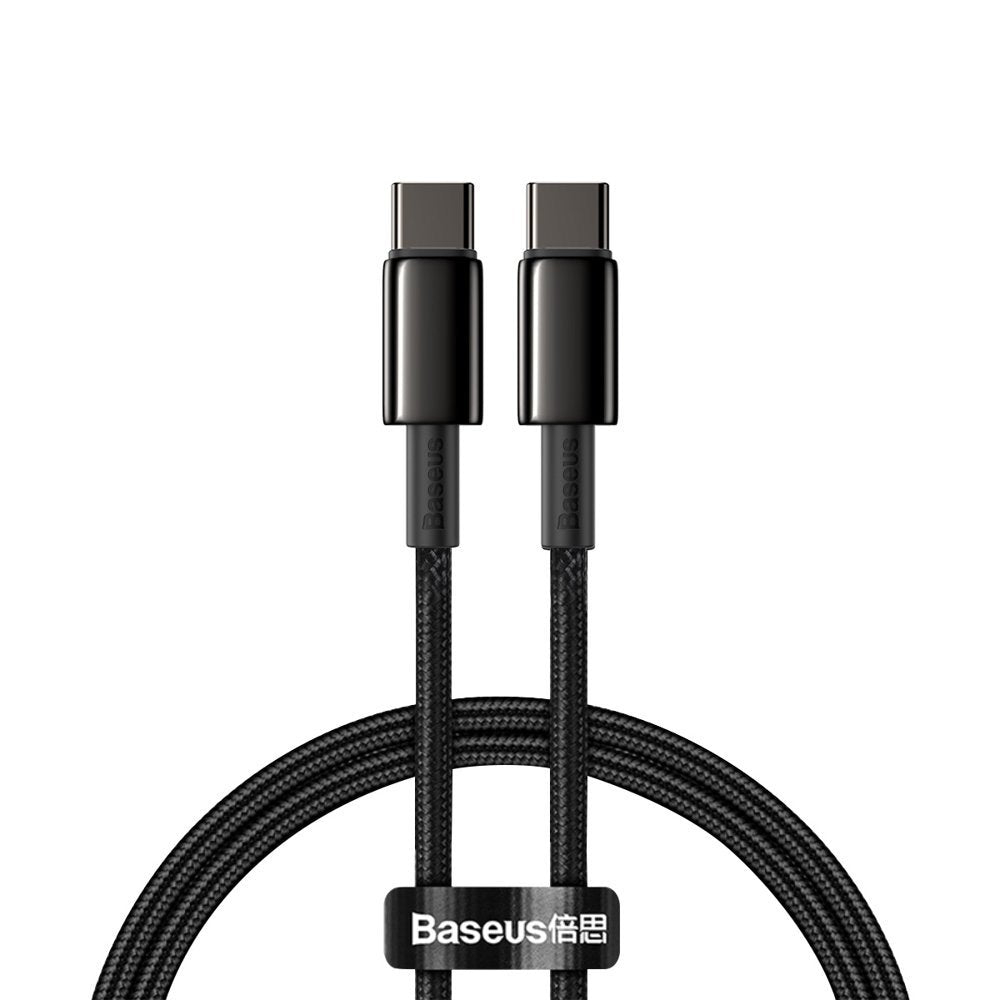 USB-C Daten- und Ladekabel - USB-C Baseus Tungsten Baseus Tungsten Gold, 100W, 2m, Schwarz CATWJ-A01 CATWJ-A01