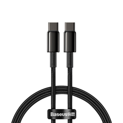 USB-C Daten- und Ladekabel - USB-C Baseus Tungsten Baseus Tungsten Gold, 100W, 2m, Schwarz CATWJ-A01 CATWJ-A01