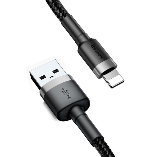 Câble de Données et de Charge USB-A - Lightning Baseus Cafule, 18W, 3m, Gris CALKLF-RG1