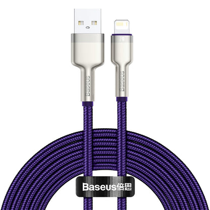 Câble de Données et de Charge USB-A - Lightning Baseus Cafule Metal Series, 18W, 2m, Violet CALJK-B05