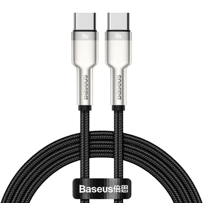 Câble de Données et de Charge USB-C - USB-C Baseus Cafule, 100W, 2m, Noir CATJK-D01