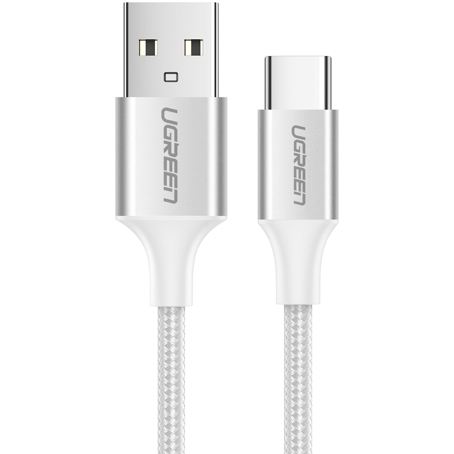 Câble de Données et de Charge USB-A - USB-C UGREEN US288, 18W, 2m, Blanc