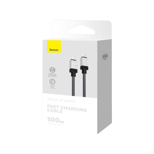 Câble de données et de charge USB-C - USB-C Baseus CoolPlay, 100W, 1m, Noir CAKW000201