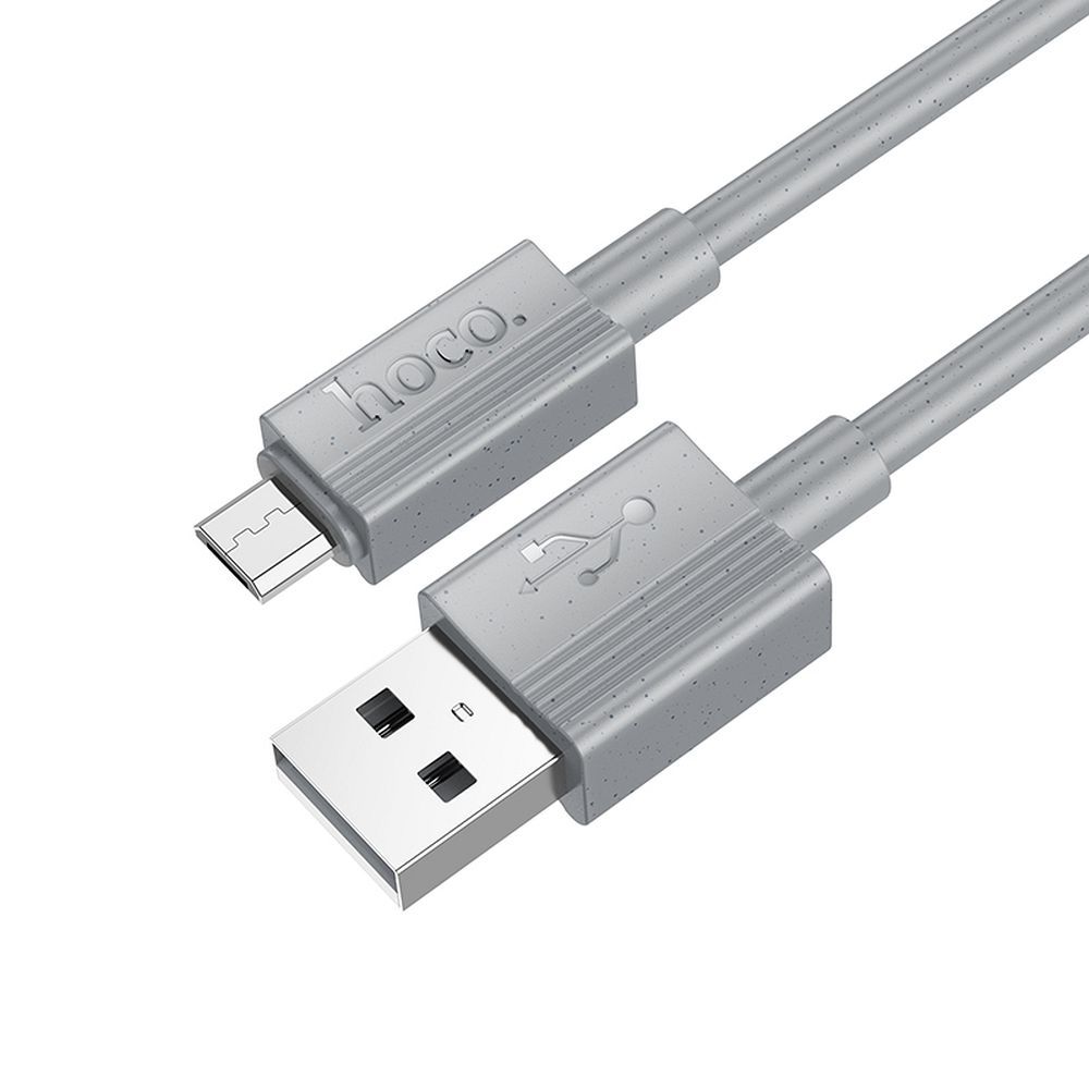 USB-A to microUSB Data and Charging Cable HOCO X107, 18W, 1m, Gray