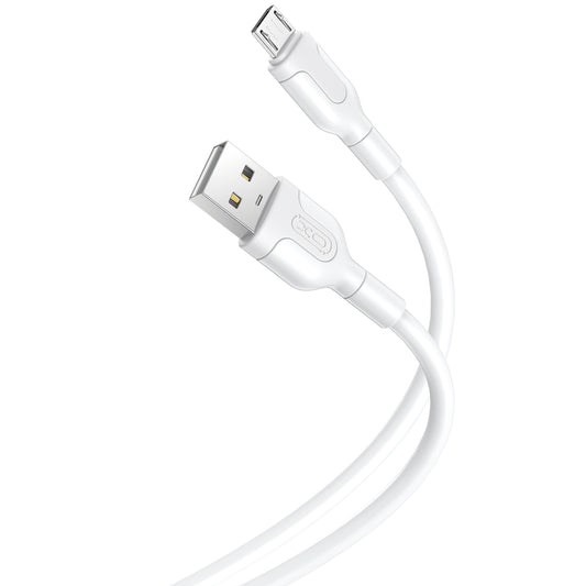 Daten- und Ladekabel USB-A - microUSB XO Design NB212, 18W, 1m, Weiß