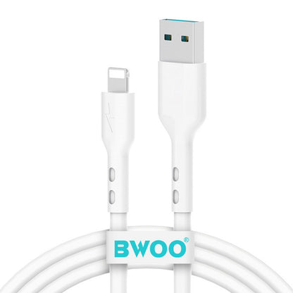 Câble de Données et de Charge USB-A - Lightning BWOO X172L, 18W, 1m, Blanc