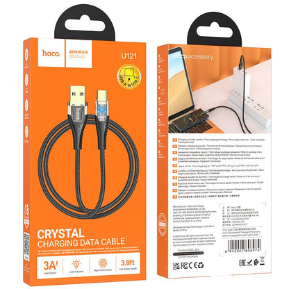 Câble de Données et de Charge USB-A - USB-C HOCO U121, 18W, 1.2m, Noir