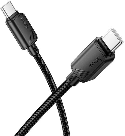 Câble de Données et de Charge USB-C - USB-C HOCO X113, 60W, 1m, Noir