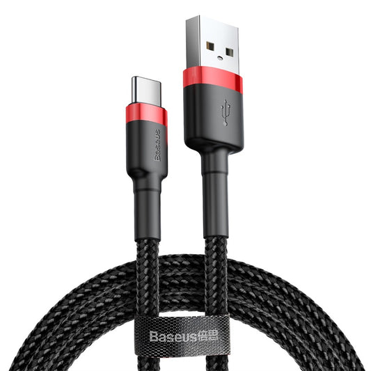 USB-A - USB-C Daten- und Ladekabel Baseus Cafule, 18W, 3m, Rot CATKLF-U91