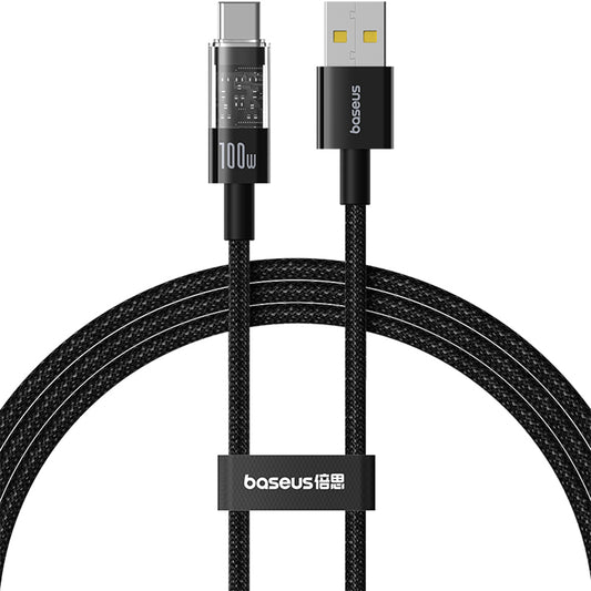 Câble de Données et de Charge USB-A - USB-C Baseus Gem, 100W, 2m, Noir P10373002111-01