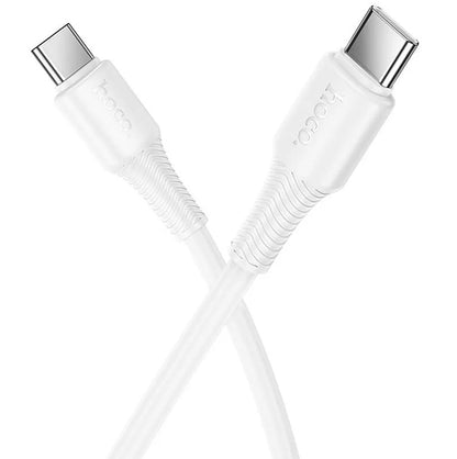 Câble de Données et de Charge USB-C - USB-C HOCO X120, 60W, 1m, Blanc