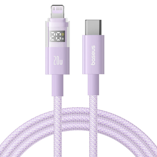USB-C - Lightning Baseus Display 2 Daten- und Ladekabel, 20W, 1m, Lila P10382703511-00