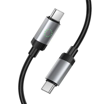 Câble de Données et de Charge USB-C - USB-C HOCO X117, 60W, 1m, Noir