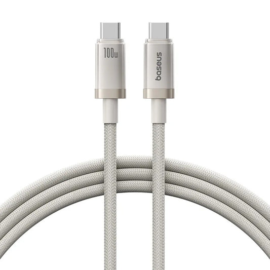 Câble de Données et de Charge USB-C - USB-C Baseus Titanium, 100W, 1m, Argenté P10378100G21-00