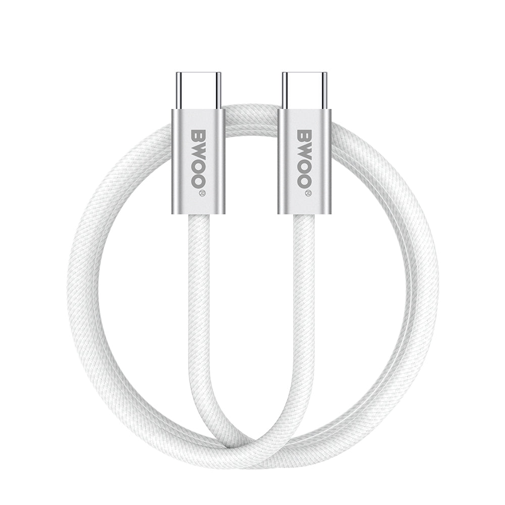 Câble de Données et de Charge USB-C - USB-C BWOO BO-X317C, 240W, 1m, Blanc