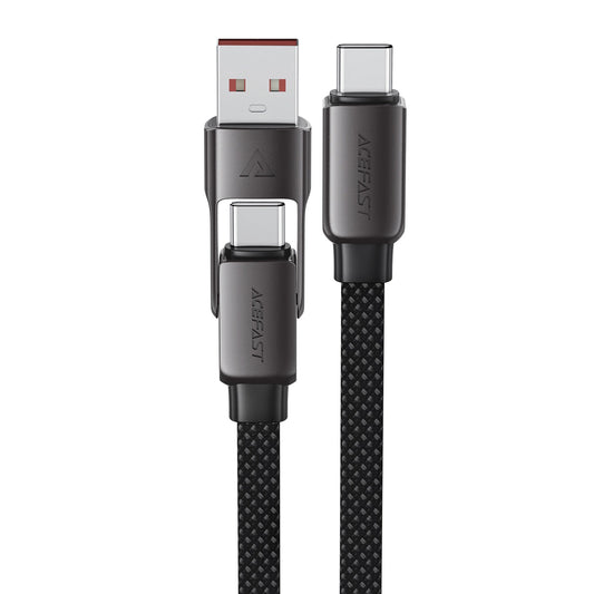 Daten- und Ladekabel USB-C - USB-A / USB-C Acefast C13-05, 60W, 0.2m, Schwarz