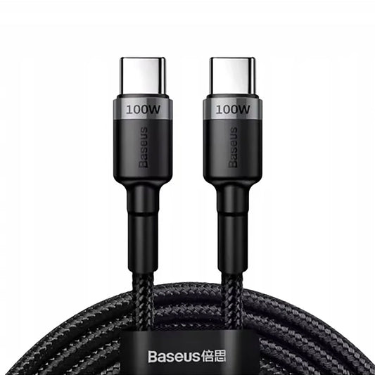 USB-C Daten- und Ladekabel - USB-C Baseus Cafule, 100W, 2m, Grau CATKLF-BLG1