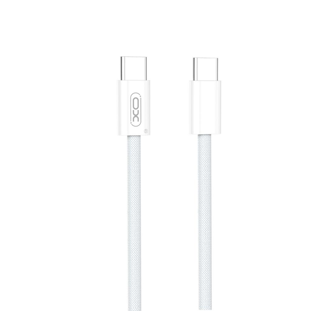 Câble de Données et de Charge USB-C - USB-C XO Design NB-Q260B, 60W, 1.5m, Blanc