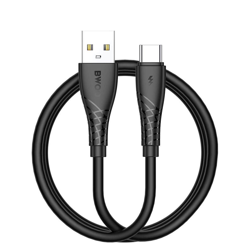 Câble de Données et de Charge USB-A - USB-C BWOO BO-X318C, 27W, 1m, Noir