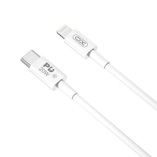 Câble de Données et de Charge USB-C - Lightning XO Design NB-Q189B, 20W, 2m, Blanc