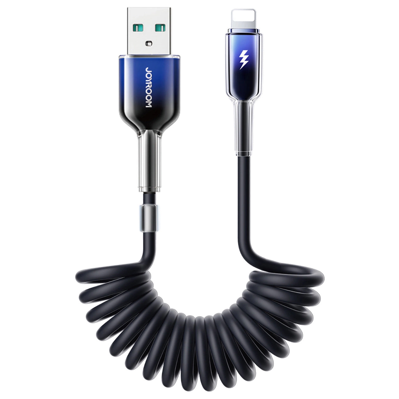 Câble de Données et de Charge USB-A - Lightning Joyroom S-A43 Crystal, 18W, 1.5m, Noir