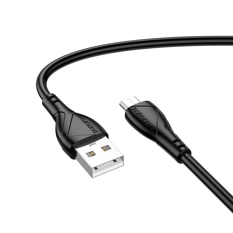 Câble de Données et de Charge USB-A - microUSB Borofone BX121 Energy, 18W, 1m, Noir