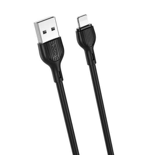 USB-A - Lightning Lade- und Datenkabel XO Design NB200, 10W, 1m, Schwarz