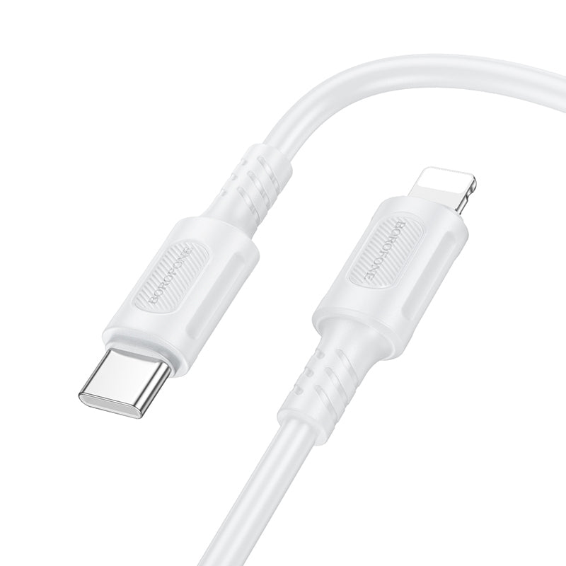 Daten- und Ladekabel USB-C - Lightning Borofone BX111 Feliz, 27W, 1m, Weiß