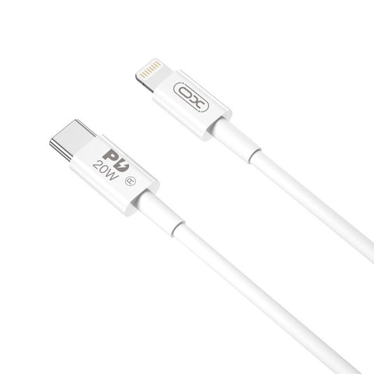 Câble de Données et de Charge USB-C - Lightning XO Design NB-Q189A, 20W, 1m, Blanc