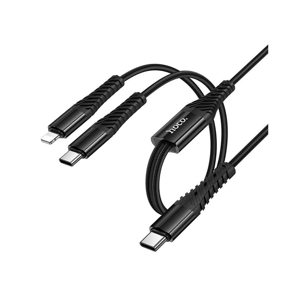 USB-C - Lightning / USB-C Ladekabel HOCO X123, 10W, 1m, Schwarz