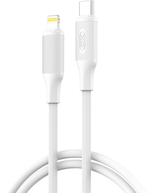 Câble de Données et de Charge USB-C - Lightning XO Design NB-Q265A, 27W, 1m, Blanc