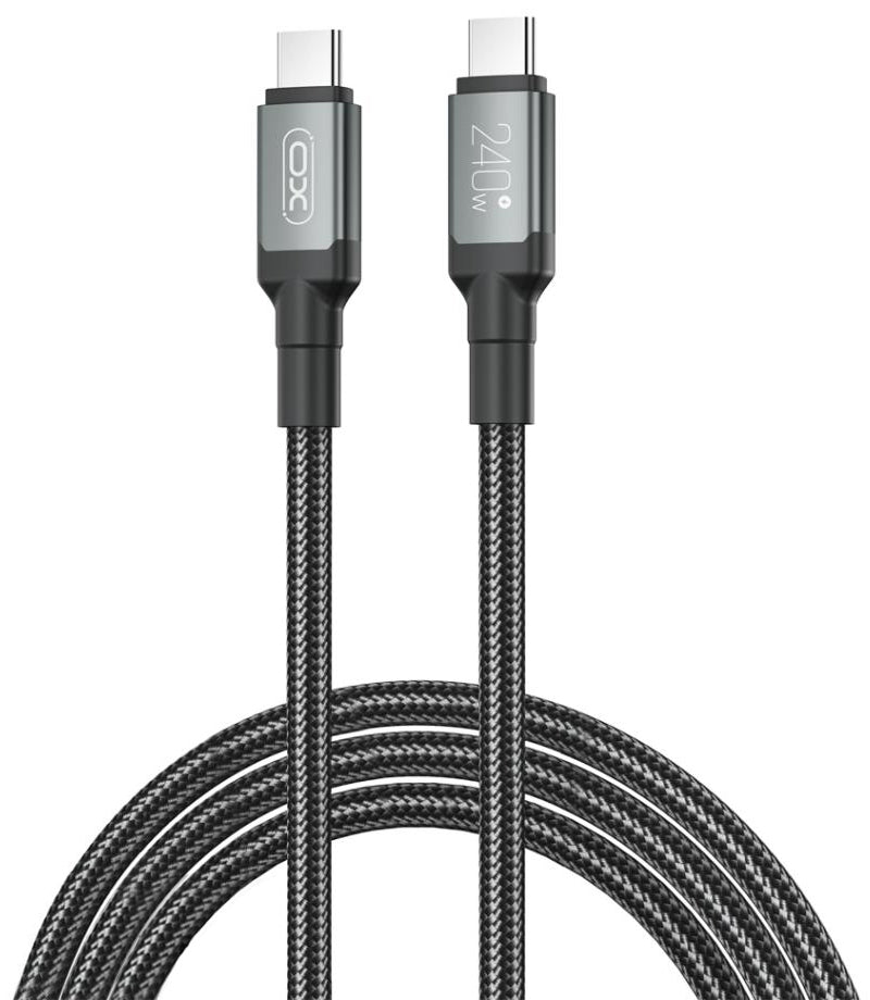 Câble de Données et de Charge USB-C - USB-C XO Design NB-Q264B, 240W, 2m, Noir