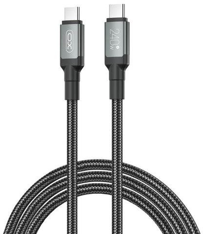 Câble de Données et de Charge USB-C - USB-C XO Design NB-Q264B, 240W, 2m, Noir