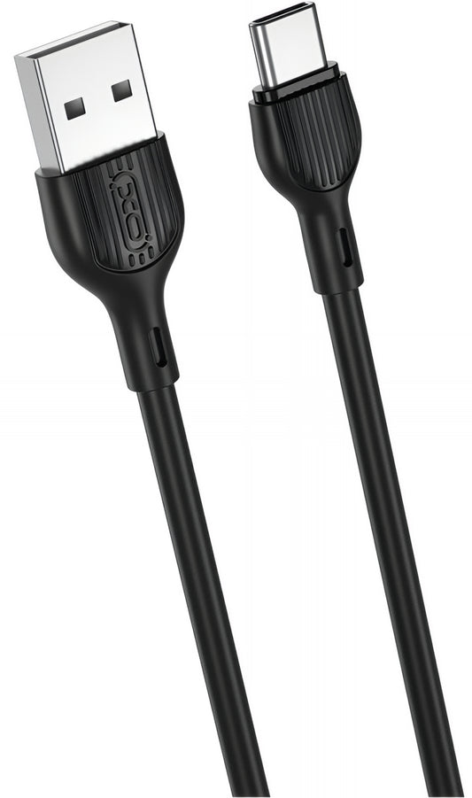 USB-A - USB-C Daten- und Ladekabel XO Design NB200, 10W, 1m, Schwarz