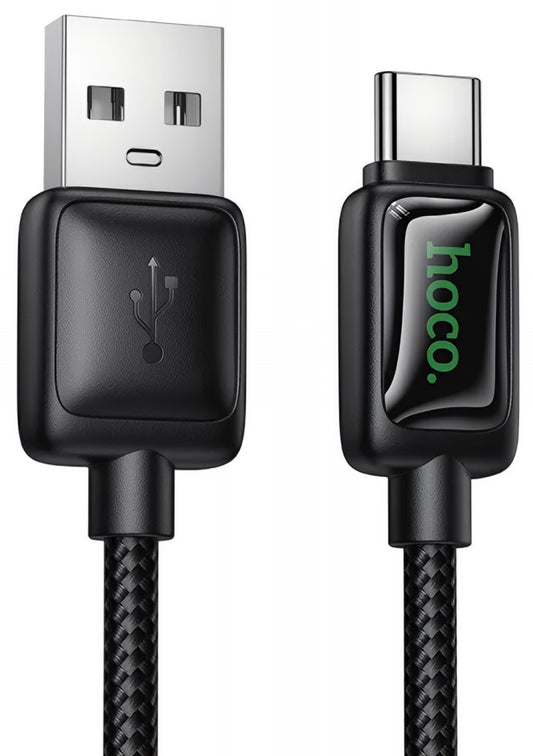Câble de Données et de Charge USB-A - USB-C HOCO U146, 36W, 1.2m, Noir