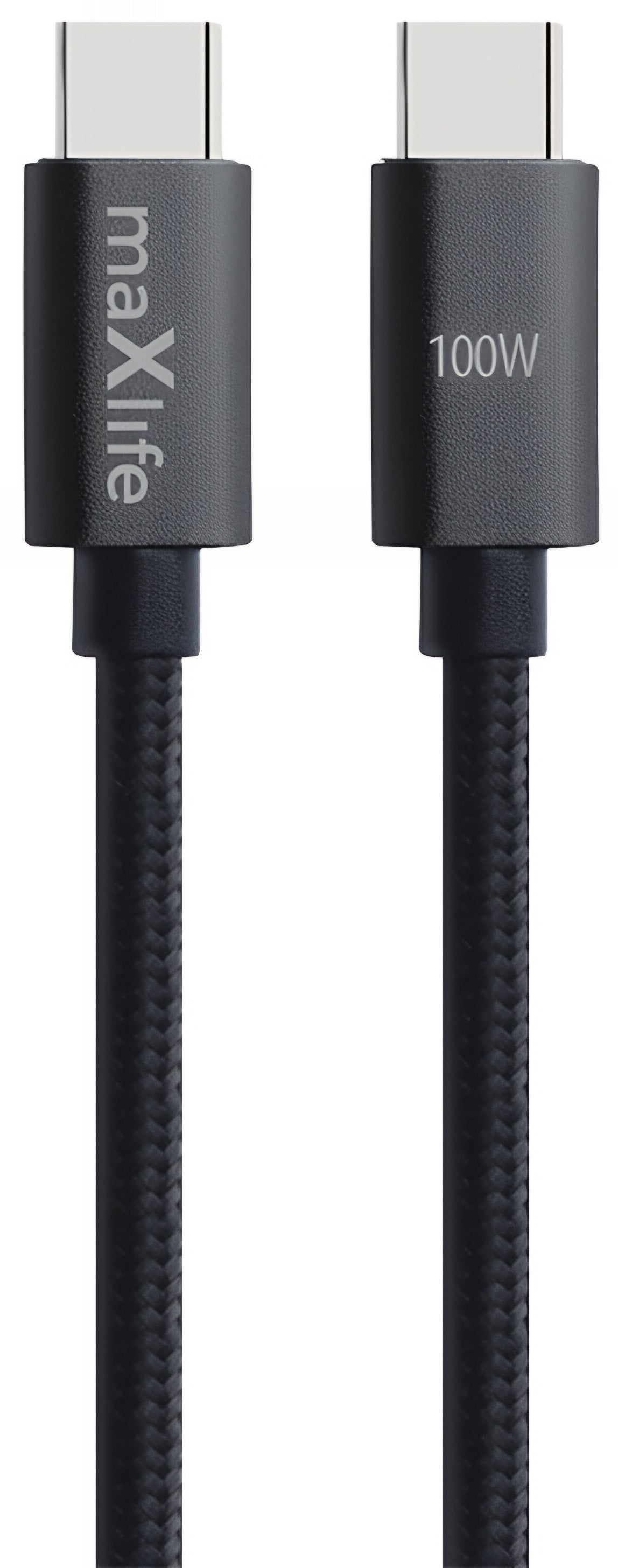 Câble de Données et de Charge USB-C - USB-C MaXlife MXUC-12, 100W, 1m, Noir