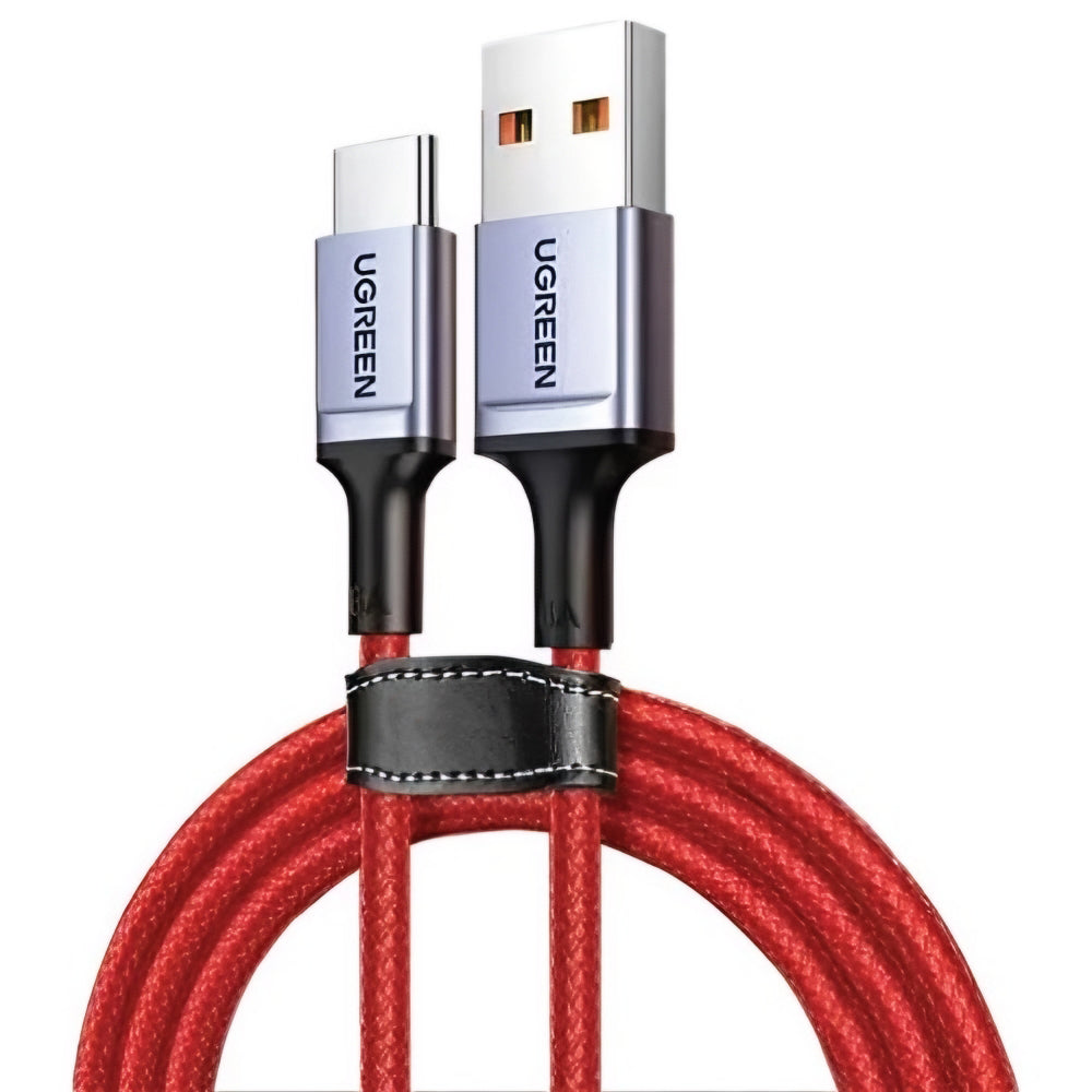 Câble de Données et de Charge USB-A - USB-C UGREEN US505, 60W, 1m, Rouge