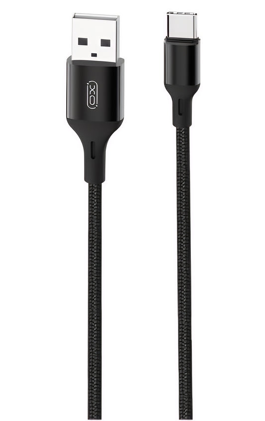 Daten- und Ladekabel USB-A - USB-C XO Design NB143, 18W, 2m, Schwarz