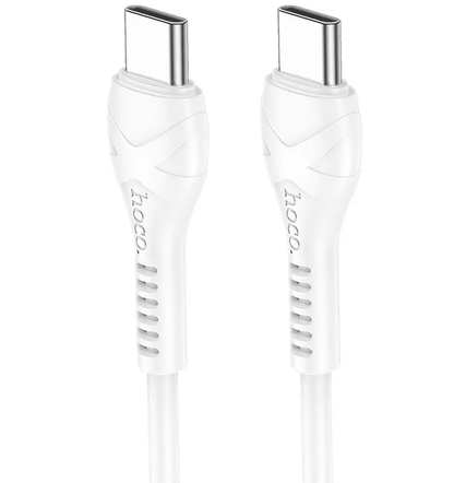 Câble de Données et de Charge USB-C - USB-C HOCO X37, 60W, 1m, Blanc
