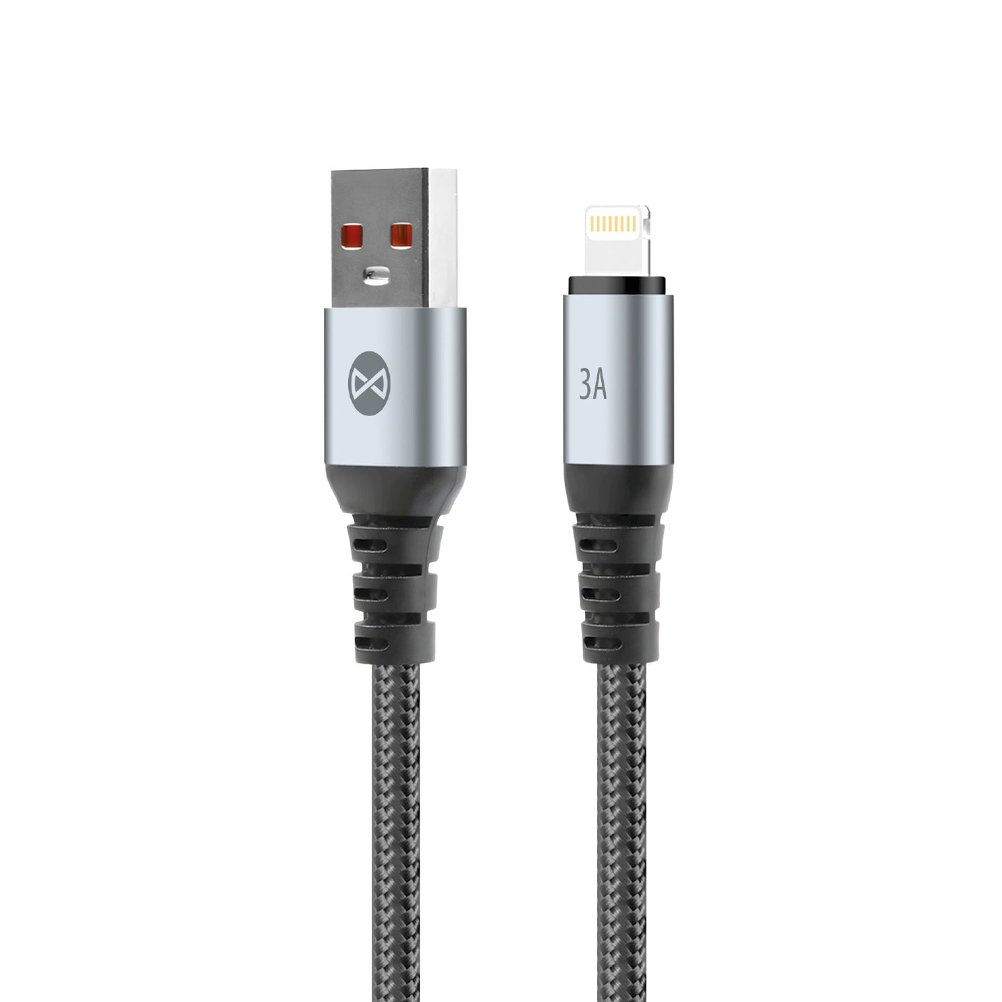 Câble de Données et de Charge USB-A - Lightning Forever Braix, 18W, 1m, Noir
