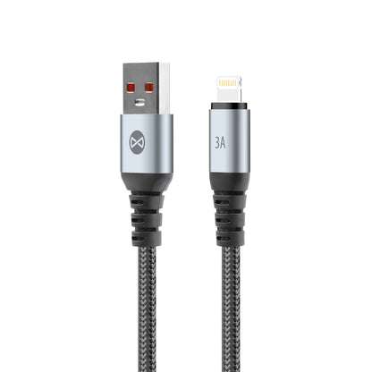 Câble de Données et de Charge USB-A - Lightning Forever Braix, 18W, 1m, Noir