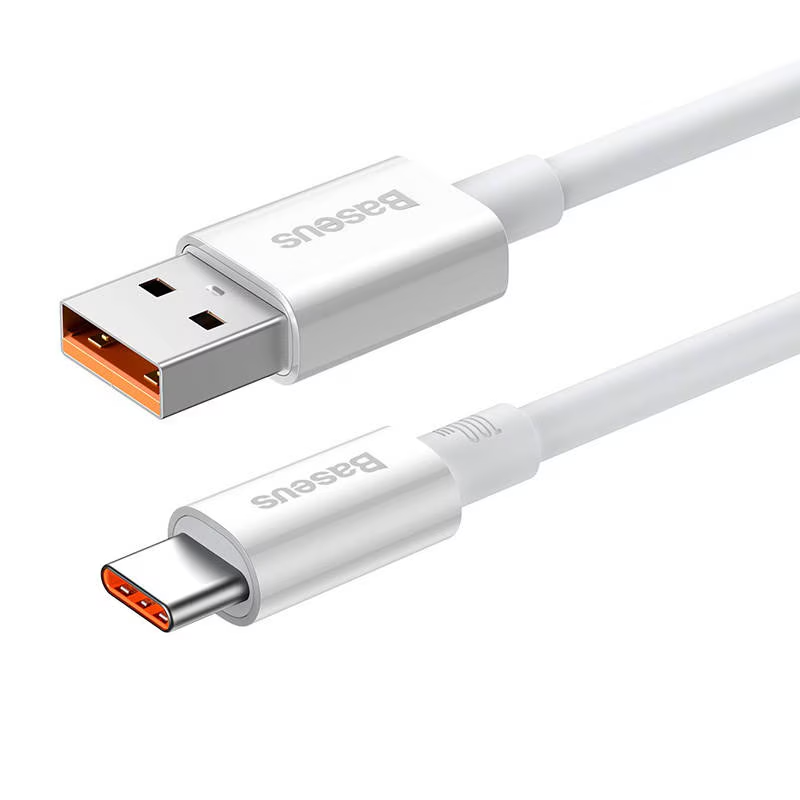USB-A to USB-C Data and Charging Cable Baseus Superior Series, 100W, 1m, White P10320102214-01