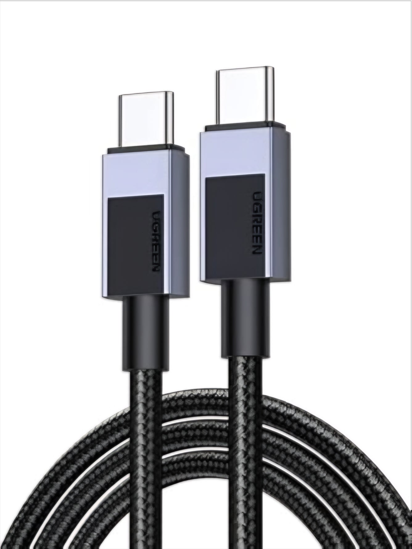 Câble de Données et de Charge USB-C - USB-C UGREEN L512, 100W, 2m, Gris