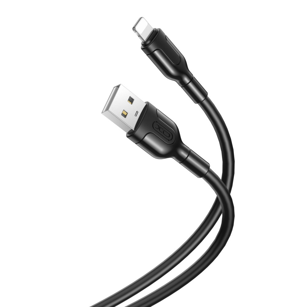 Daten- und Ladekabel USB-A - Lightning XO Design NB212, 18W, 1m, Schwarz