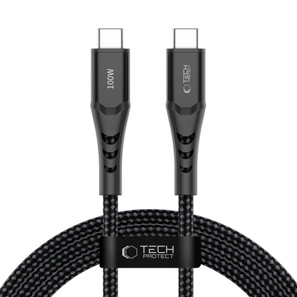 USB-C Daten- und Ladekabel - USB-C Tech-Protect UB11T Ultraboost, 100W, 2m, Schwarz