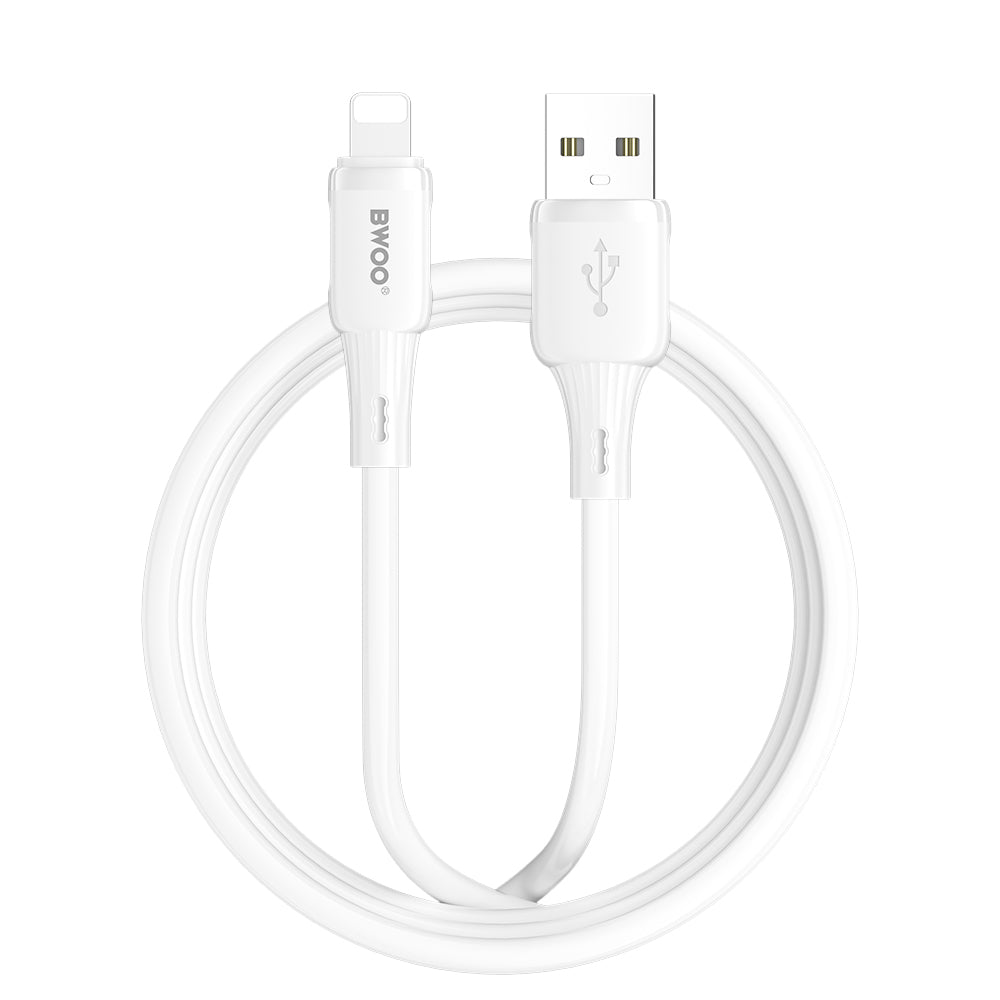 Câble de données et de charge USB-A - Lightning BWOO X329L, 15W, 1m, Blanc