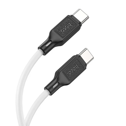 Câble de données et de charge USB-C - USB-C HOCO X90, 60W, 1m, Blanc