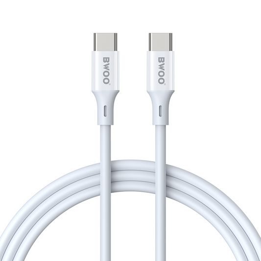 USB-C Data and Charging Cable - USB-C BWOO BO-X283CC-2M, 60W, 2m, White
