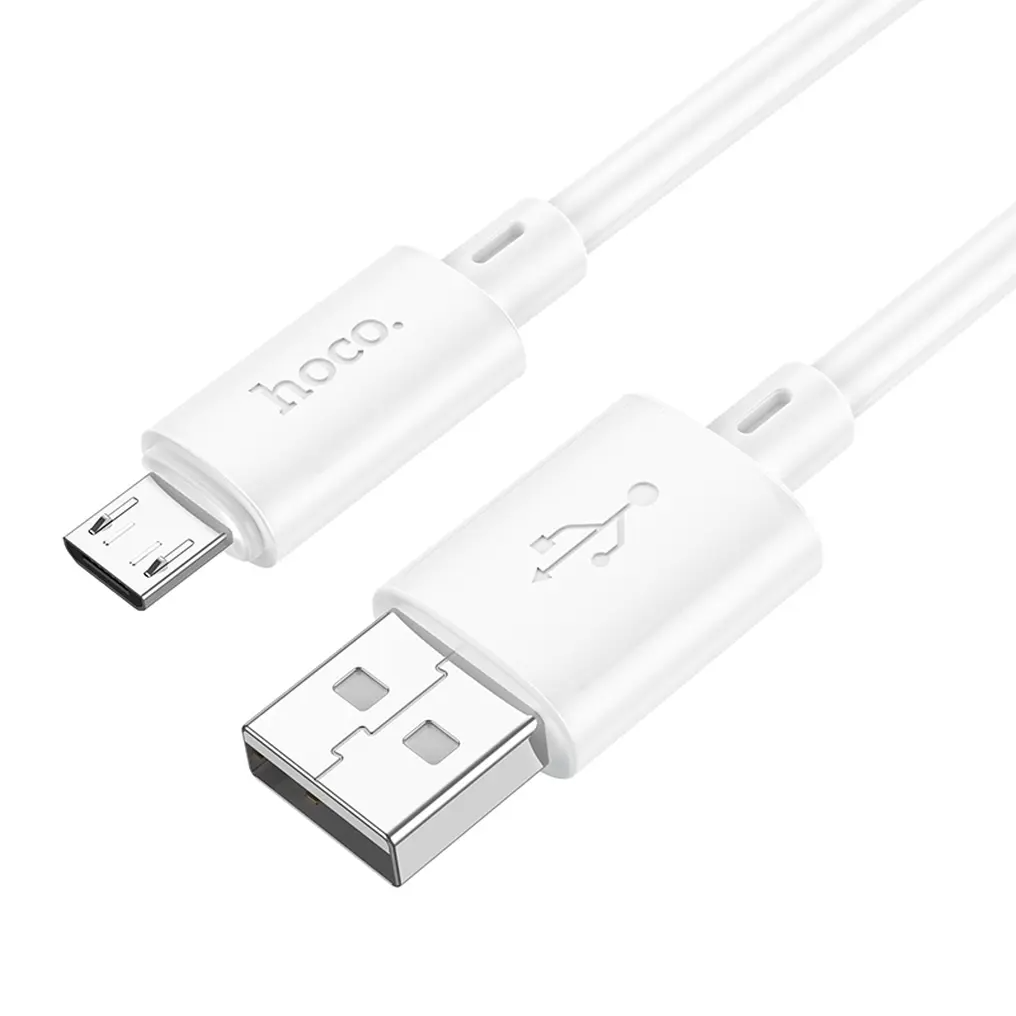 Câble de données et de charge USB-A - microUSB HOCO X88, 18W, 2m, Blanc